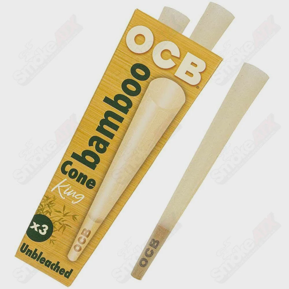 OCB Bamboo King Size Unbleached Cone | 3ct