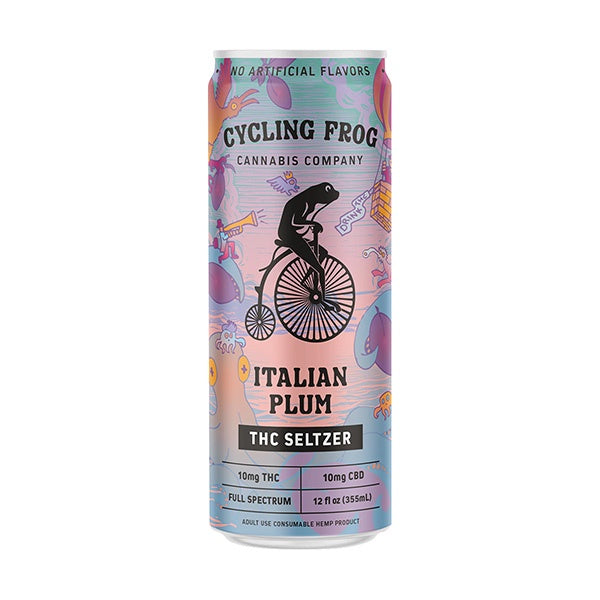 Cycling Frog Delta 9 THC + CBD Seltzer – Italian Plum | (20mg) 12oz