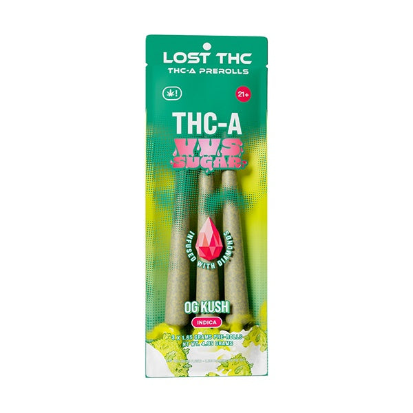 Lost THC THC-A VVS Sugar Pre-Rolls | 3 Count